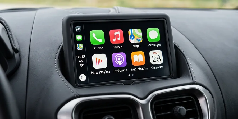 Aston Martin infotainment (Vantage) 无线 CarPlay 解码模块 —— 原厂屏幕改装实拍