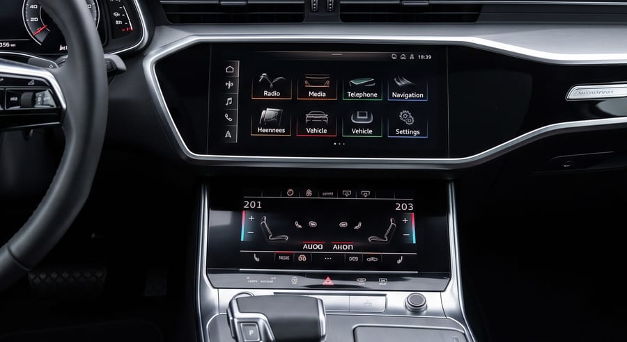 加装 CarPlay 前的 Audi MIB2 / MIB3 原车菜单 — 原始界面完整保留