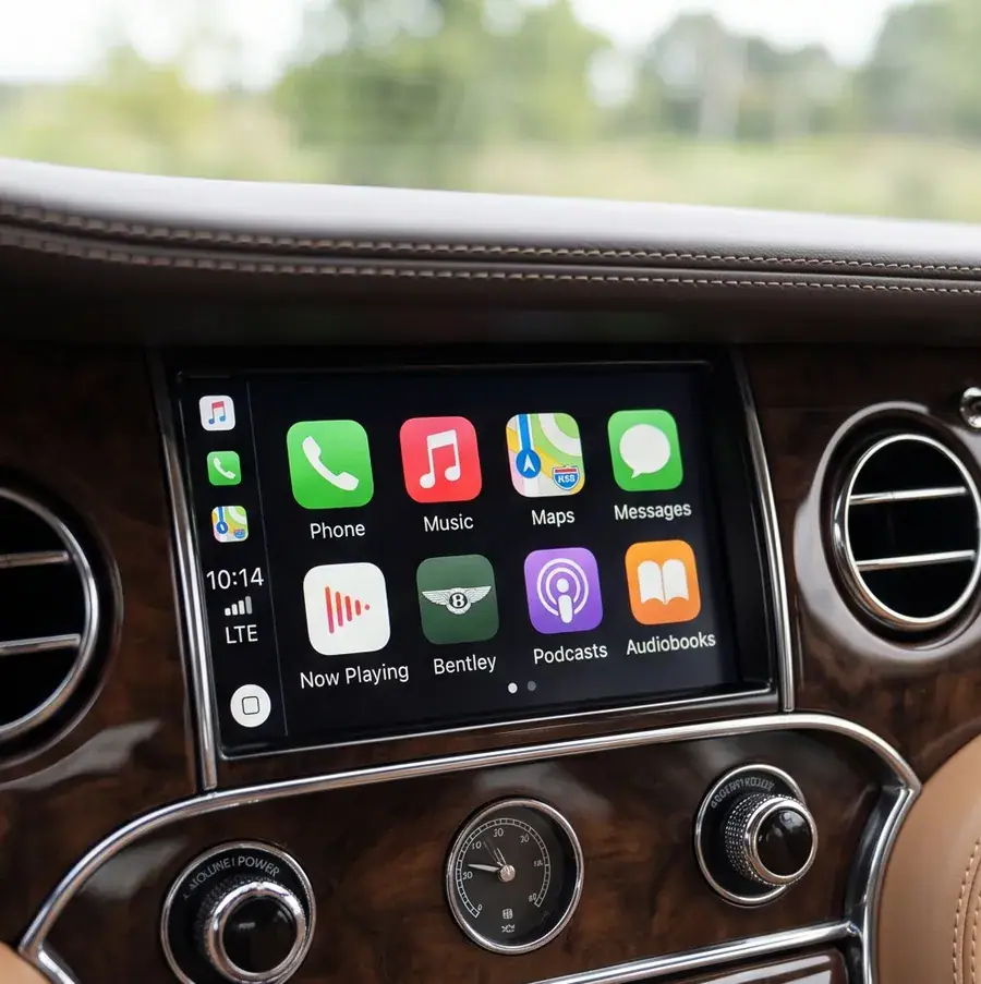 Bentley infotainment (Mulsanne) 无线 CarPlay 解码模块 —— 原厂屏幕改装实拍