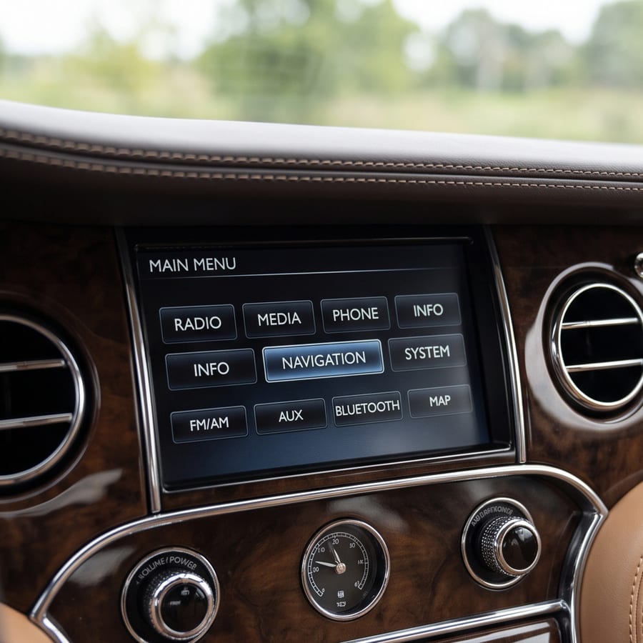 CarPlay改装前的Bentley infotainment (Mulsanne)原厂菜单——原厂界面完整保留