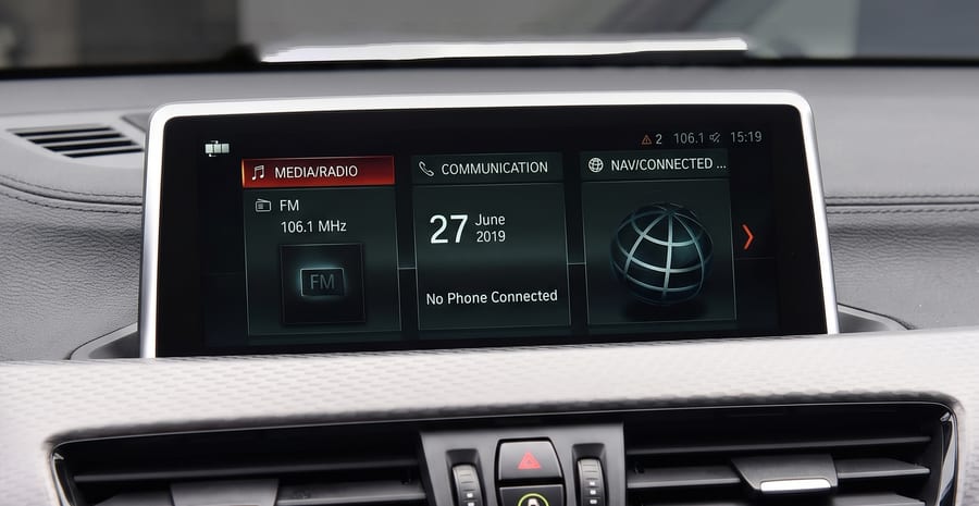 BMW EVO (NBT EVO ID5/ID6) CarPlay 升级前的原厂菜单 — 原始界面完整保留