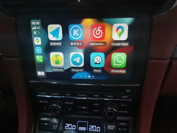 Porsche 911 Carrera wireless CarPlay real installation photo — factory screen