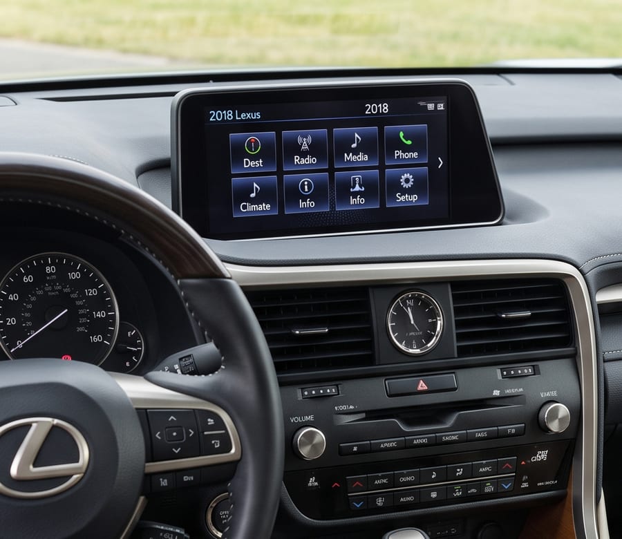 Lexus infotainment (gen 2) 加装 CarPlay 前的出厂菜单 — 原车界面完整保留