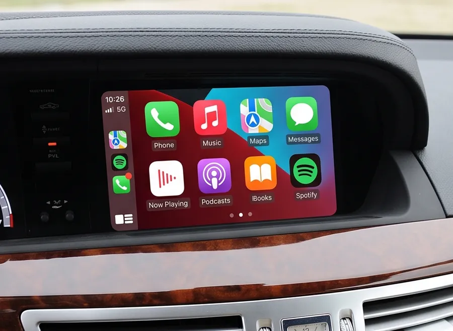 Mercedes-Benz COMAND NTG4.0 无线 CarPlay 解码模块 —— 原厂屏幕改装实拍