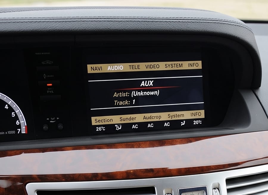 CarPlay 改装前的 Mercedes-Benz COMAND NTG4.0 原厂菜单——原始界面完全保留