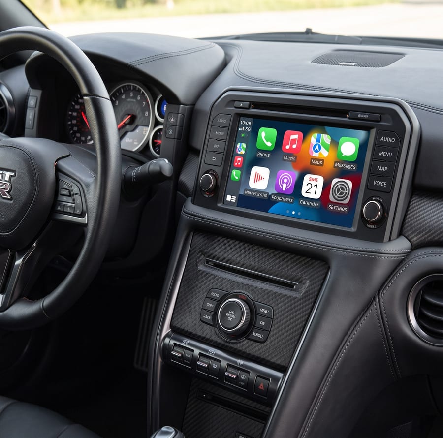 DIYCarPlay 解码器安装后，Nissan / Infiniti Nissan/Infiniti infotainment (rev 1) 运行无线 Apple CarPlay