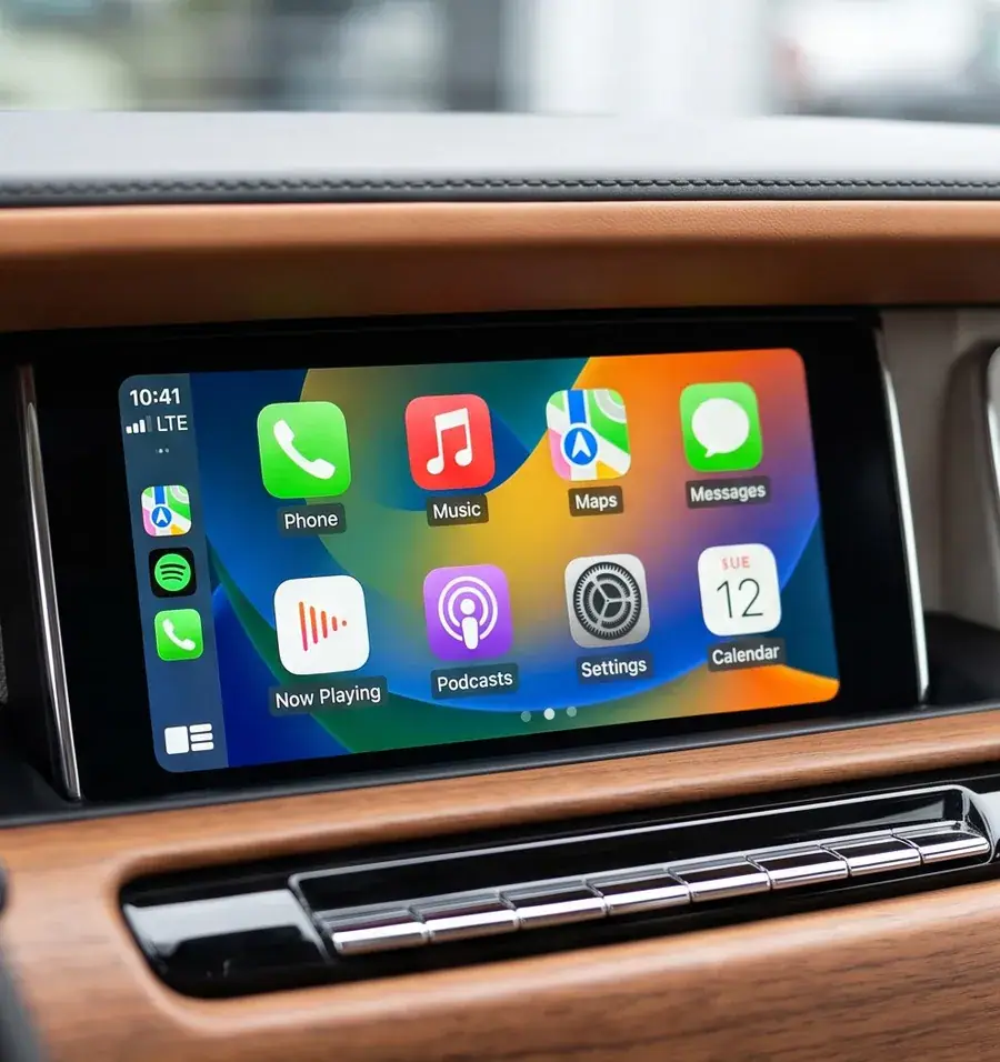 Rolls-Royce (BMW EVO based) 无线 CarPlay 解码模块 —— 原厂屏幕改装实拍
