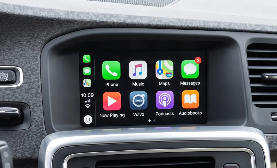 Volvo Sensus (early) 无线 CarPlay 解码模块 —— 原厂屏幕改装实拍